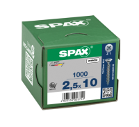 SPAX Senkkopf Kreuzschlitz Z - Vollgewinde WIROX A3J  PZ1  -  2,5x10  -  1000 Stk