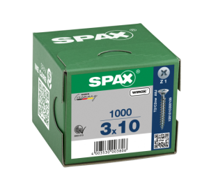 SPAX Senkkopf Kreuzschlitz Z - Vollgewinde WIROX A3J  PZ1  -  3x10  -  1000 Stk