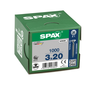 SPAX Senkkopf Kreuzschlitz Z - Vollgewinde WIROX A3J  PZ1  -  3x20  -  1000 Stk