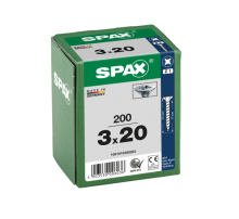 SPAX Senkkopf Kreuzschlitz Z - Vollgewinde WIROX A3J  PZ1  -  3x20  -  200 Stk