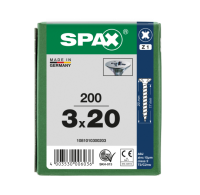 SPAX Senkkopf Kreuzschlitz Z - Vollgewinde WIROX A3J  PZ1  -  3x20  -  200 Stk