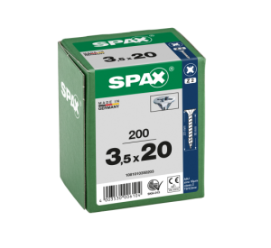 SPAX Senkkopf Kreuzschlitz Z - Vollgewinde WIROX A3J  PZ2  -  3,5x20  -  200 Stk