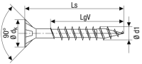 SPAX Senkkopf Kreuzschlitz Z - Vollgewinde WIROX A3J  PZ2  -  4,5x70  -  100 Stk