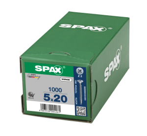 SPAX Senkkopf Kreuzschlitz Z - Vollgewinde WIROX A3J  PZ2  -  5x20  -  1000 Stk