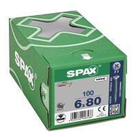 SPAX Senkkopf Kreuzschlitz Z - Vollgewinde WIROX A3J  PZ3  -  6x80  -  100 Stk