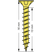 SPAX Senkkopf Kreuzschlitz Z - Vollgewinde YELLOX A2L  PZ2  -  3,5x16  -  200 Stk