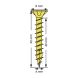 SPAX Senkkopf Kreuzschlitz Z - Vollgewinde YELLOX A2L  PZ2  -  4x45  -  500 Stk