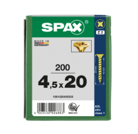 SPAX Senkkopf Kreuzschlitz Z - Vollgewinde YELLOX A2L  PZ2  -  4,5x20  -  200 Stk