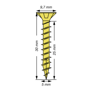 SPAX Senkkopf Kreuzschlitz Z - Vollgewinde YELLOX A2L  PZ2  -  5x30  -  200 Stk