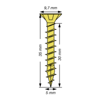 SPAX Senkkopf Kreuzschlitz Z - Vollgewinde YELLOX A2L  PZ2  -  5x35  -  200 Stk