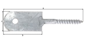 Zaunriegelhalter Schraublasche gerade feuerverz. 120-60-30-4  1 Stk