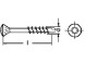 Dielenschraube Linsensenkkopf mit Bohrspitze und Fräsrippen Edelstahl A2