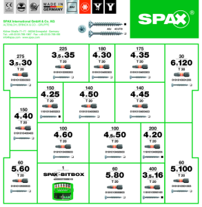 SPAX Montagekoffer - WIROX L-BOXX groß - Senkkopf T-STAR plus