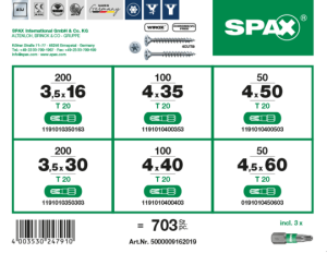 SPAX Montagekasten WIROX - L-BOXX Mini Schraubenset