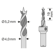 SPAX Bohrer 5,2 mm, Für Holzdielen auf Aluminium,...