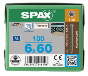 SPAX Terrassenschraube T-STAR plus, mit CUT-Spitze,...