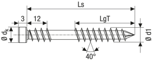 SPAX Terrassenschraube T-STAR plus, mit CUT-Spitze, Fixiergewinde, Edelstahl rostfrei A4 1.4578  6x60 - 100 Stk