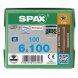 SPAX Terrassenschraube T-STAR plus, mit CUT-Spitze, Fixiergewinde, Edelstahl rostfrei A4 1.4578  6x100 - 100 Stk