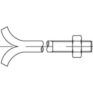 DIN 529 - Mu 3.6 Form C galv. verz Steinschrauben, - Mit...