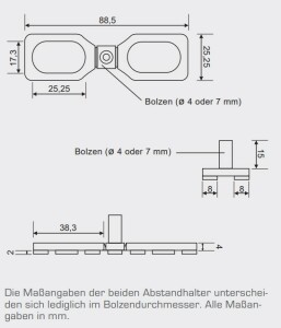 beko TERRASYS Abstandhalter 7 mm 100 Stk