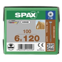 SPAX WIROX Tellerkopf T-STARplus TG TX30 6x120  100 Stk