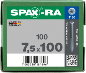 SPAX-RA Flachsenkkopf T-STAR plus Vollgewinde WIROX A3J...