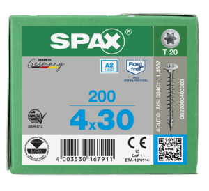 SPAX Linsensenkkopf T-STAR plus 4CUT Vollgewinde...