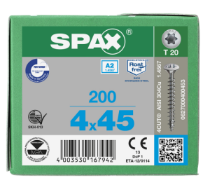 SPAX Linsensenkkopf T-STAR plus 4CUT Vollgewinde...