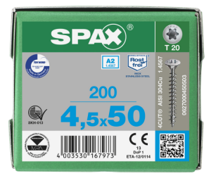 SPAX Linsensenkkopf T-STAR plus 4CUT Vollgewinde...