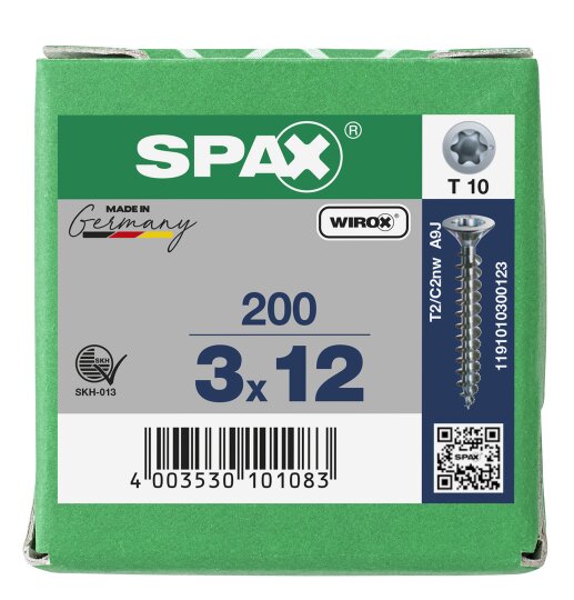 SPAX Sortiment Koffer groß 387 tlg. - Senkkopf T-STAR