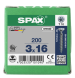 SPAX Senkkopf T-STAR plus - Vollgewinde WIROX A3J  T10  -  3x16  -  200 Stk