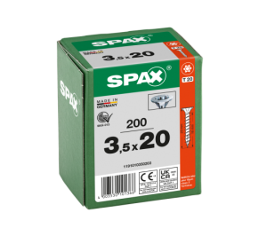 SPAX Senkkopf T-STAR plus - Vollgewinde WIROX A3J  T20  -  3,5x20  -  200 Stk