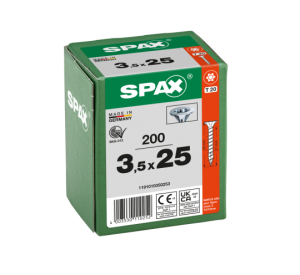 SPAX Senkkopf T-STAR plus - Vollgewinde WIROX A3J  T20  -  3,5x25  -  200 Stk