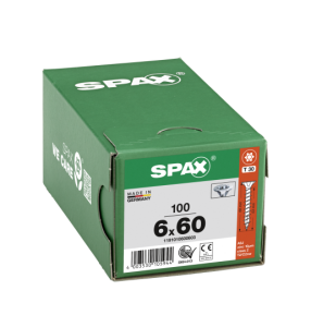 SPAX Senkkopf T-STAR plus - Vollgewinde WIROX A3J  T30  -  6x60  -  100 Stk