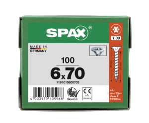 SPAX Senkkopf T-STAR plus - Vollgewinde WIROX A3J  T30  -...