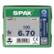 SPAX Senkkopf T-STAR plus - Vollgewinde WIROX A3J  T30  -  6x70  -  100 Stk