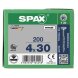 SPAX Senkkopf T-STAR plus - Teilgewinde WIROX A3J  T20  -  4x30  -  200 Stk