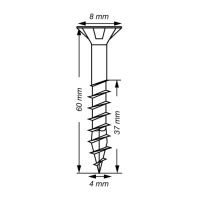 SPAX Senkkopf T-STAR plus - Teilgewinde WIROX A3J  T20  -  4x60  -  100 Stk