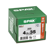 SPAX Senkkopf T-STAR plus - Teilgewinde WIROX A3J  T20  -  4,5x35  -  200 Stk