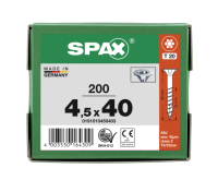 SPAX Senkkopf T-STAR plus - Teilgewinde WIROX A3J  T20  -  4,5x40  -  200 Stk