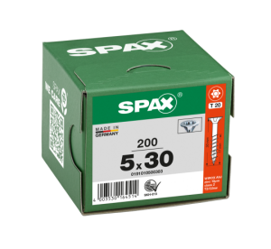 SPAX Senkkopf T-STAR plus - Teilgewinde WIROX A3J  T20  -  5x30  -  200 Stk