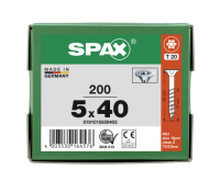 SPAX Senkkopf T-STAR plus - Teilgewinde WIROX A3J  T20  -  5x40  -  200 Stk