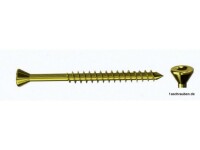 JD Plus Dielenschrauben Senkkopf mit Fräsrippen und I-Stern - gleitbeschichtet galv. verzinkt gelb chro. T10  - 3,5 x 45 - 500 Stk