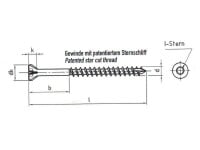 JD Plus Dielenschrauben Senkkopf mit Fräsrippen und I-Stern - gleitbeschichtet galv. verzinkt gelb -T10  3,5 x 60 - 500 Stk