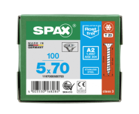 SPAX Senkkopf T-STAR plus - Vollgewinde Edelstahl rostfrei A2 1.4567      T20  -  5x70  -  100 Stk