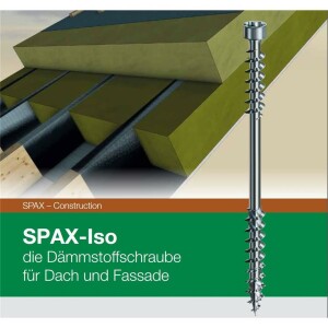 SPAX-Iso Dämmstoffschraube für Dach und Fassade...