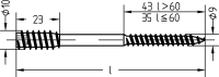 JD Distanzschrauben mit Innensechskant SW 4  galv. verzinkt gelb chro.  - 6 x 60 - 50 Stk
