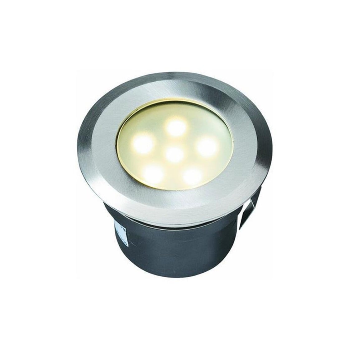Silamp LED Einbaustrahler Außen, IP68, 12 V, 1 W, 130 Lumen, 45° – Edelstahl, Für Boden, Weg, Fassade, Inkl. Trafo