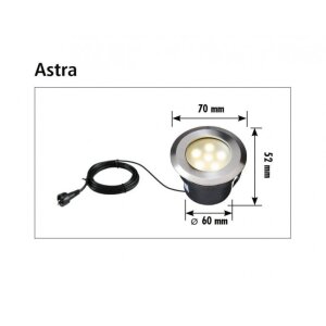 Terrassenmeister Einbauleuchte ASTRA LED 1 Watt 12 Volt Einbauleuchte 1 W A+ 3000K - 35lm