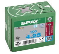 SPAX Halbrundkopf T-STAR plus 4CUT Vollgewinde Edelstahl rostfrei A2 1.4567 - 4x25 - 200 Stk